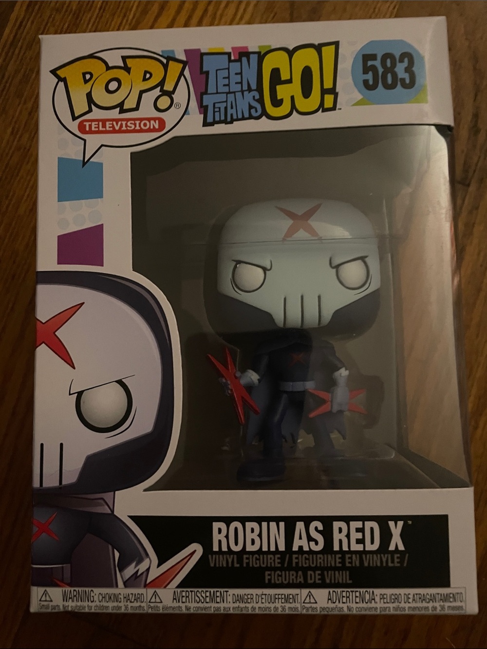 Funko Pop! Teen Titans Go! Robin as Red X Vinyl Figure - White, Black, Red, Blue